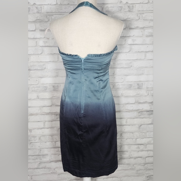 Vintage Betsey Johnson Halter Ombre Blue Evening dress - Picture 8 of 13